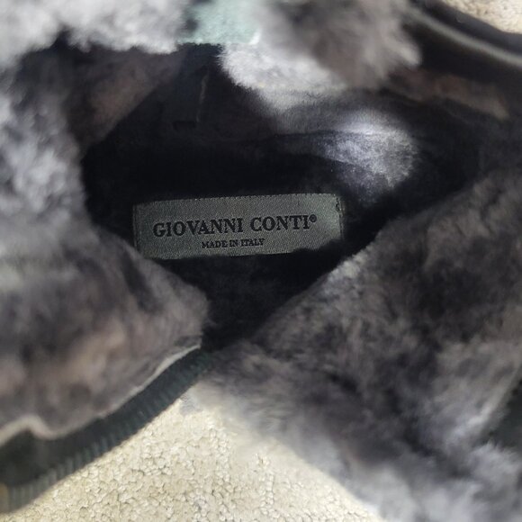 Giovanni Conti Mens Size EU 45 US 12 Black Suede Sherpa Lined Winter Ankle Boots - Picture 13 of 13